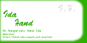 ida hand business card